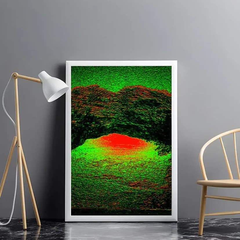 Tablou abstract modern în nuanțe calde