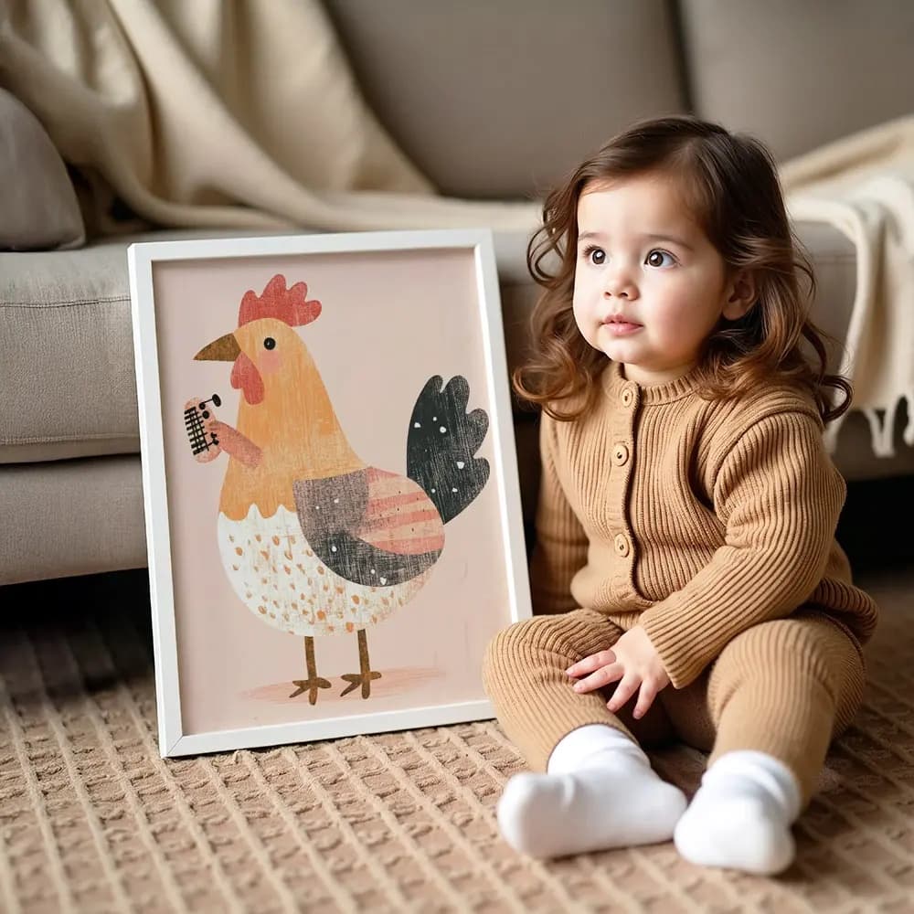 Tablou cu Ilustratii grafice - model Cocoș