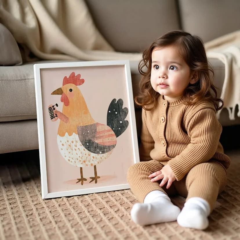Tablou cu Ilustratii grafice - model Cocoș