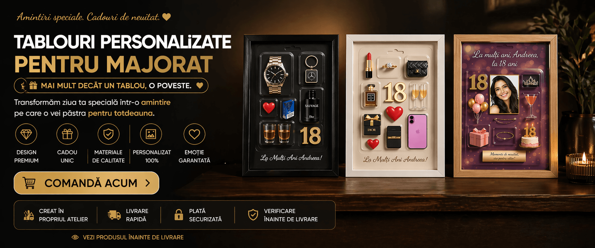 Tablouri personalizate pentru majorat