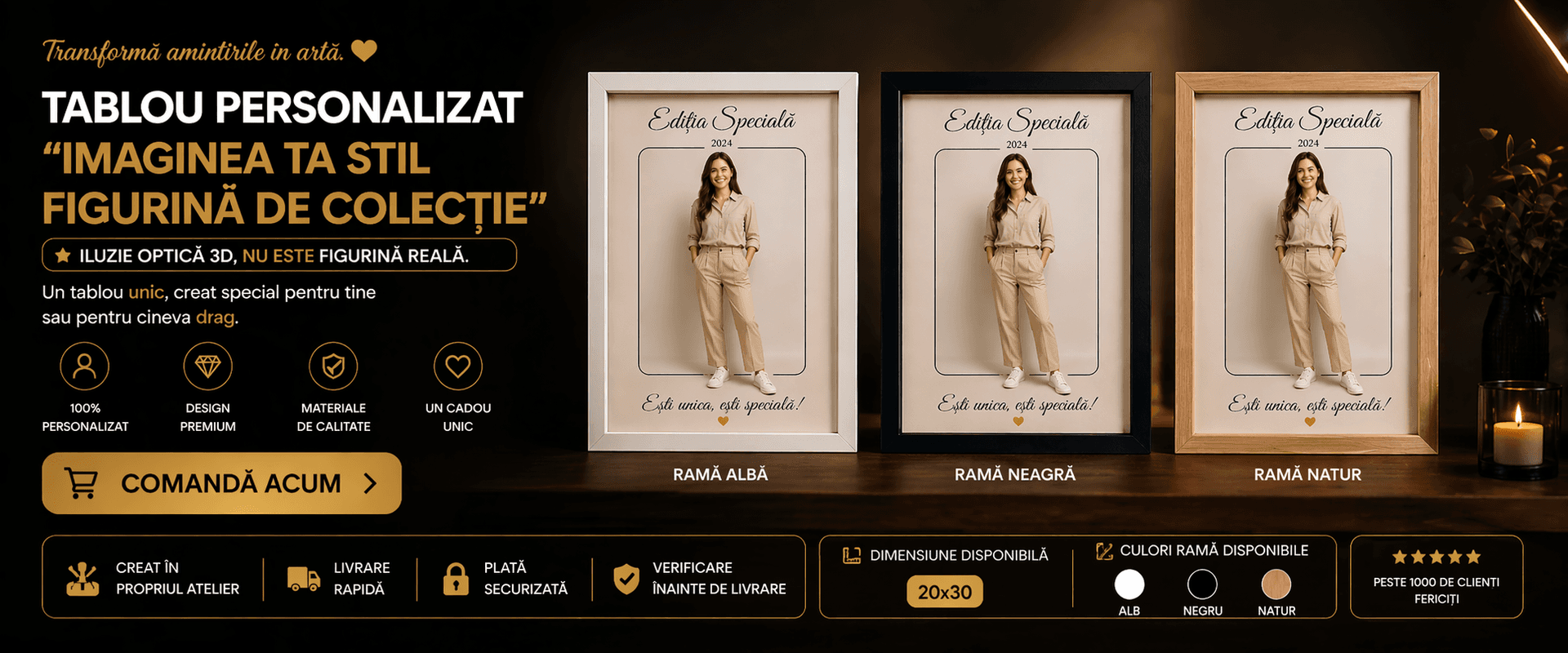 Tablouri personalizate  tip figurină