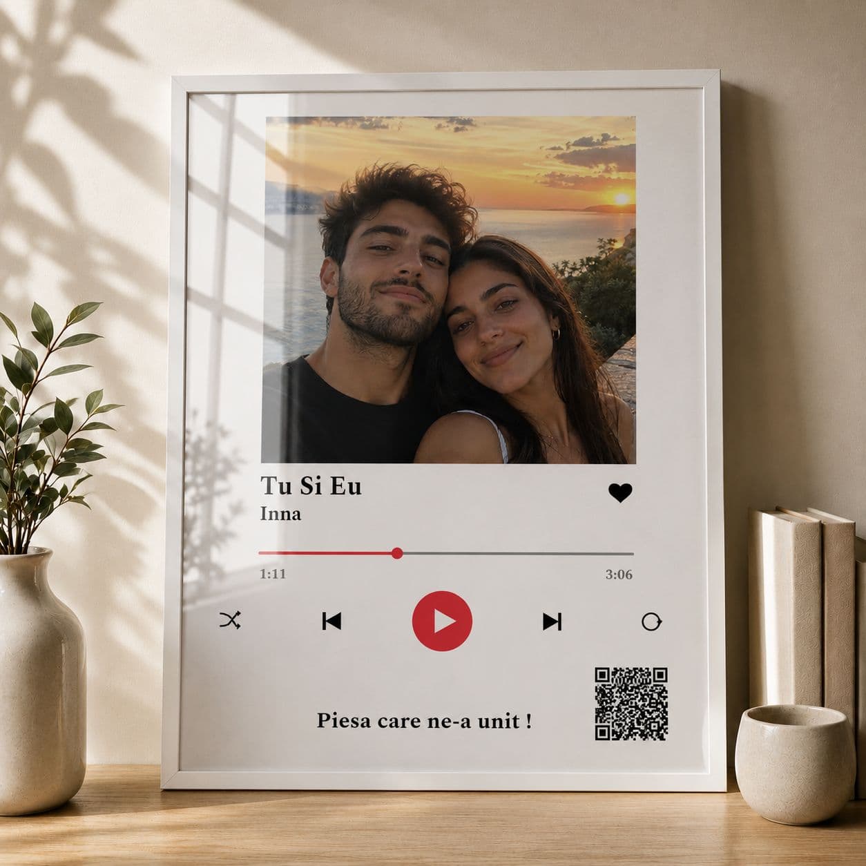 Tablou player muzical personalizat cu cod QR