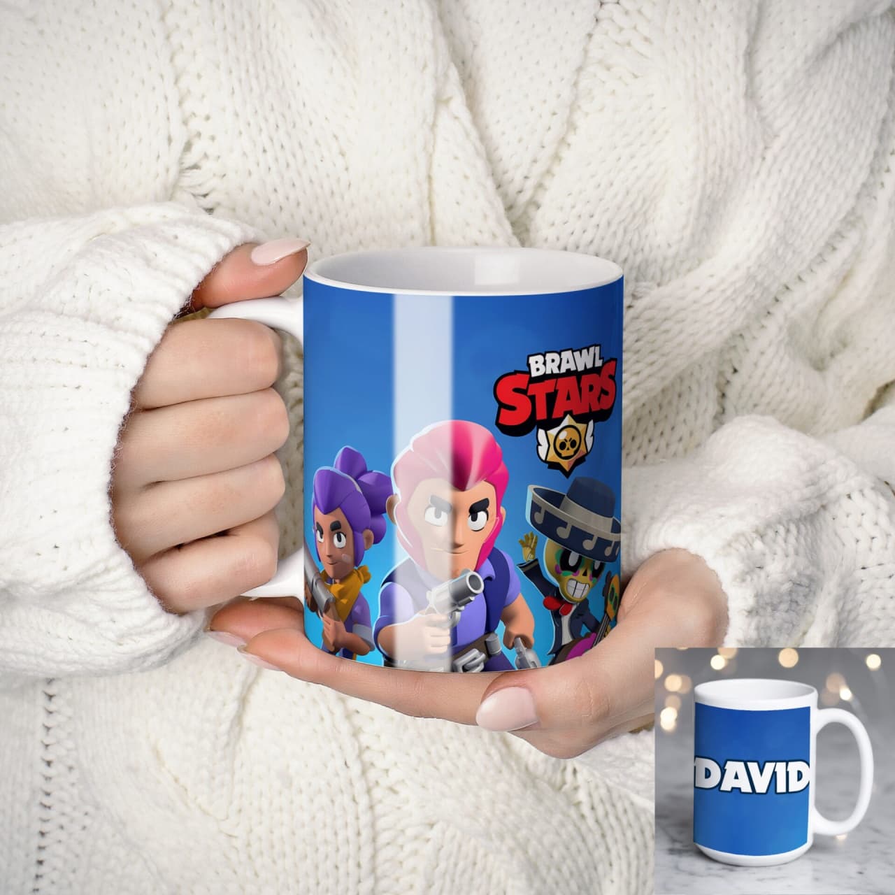 Cană personalizată Brawl Stars cu nume sau mesaj – cadou pentru copii și gameri