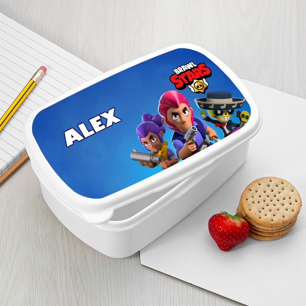 Caserolă Mic Dejun Personalizată cu Brawl Stars și Nume – Cutie Prânz Copii Gamer, Ideală pentru Școală