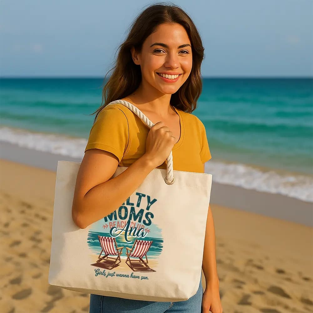 Geantă de plajă Salty Moms – geantă pentru plajă și vacanță, stil modern pentru mame