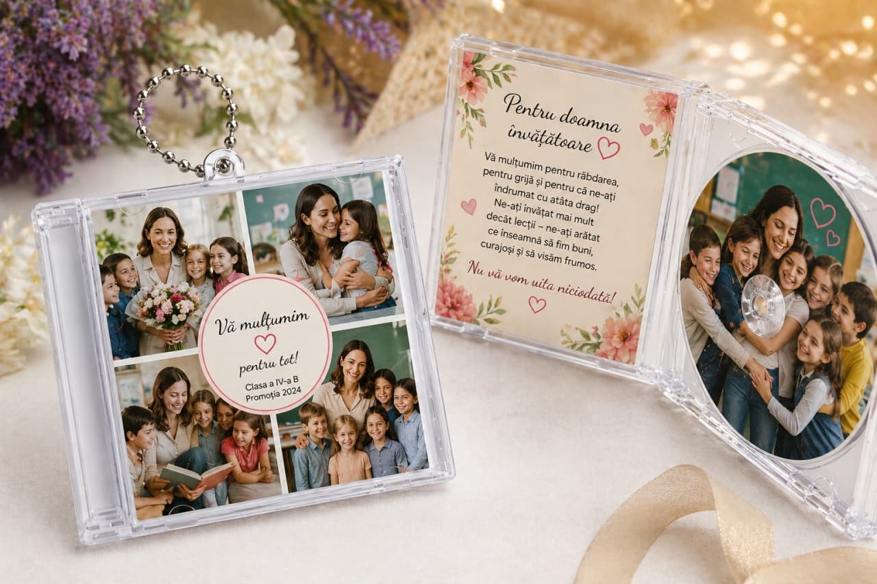 Mini album foto personalizat cu NFC – cadou emoțional cu poze, video și pagină online permanentă