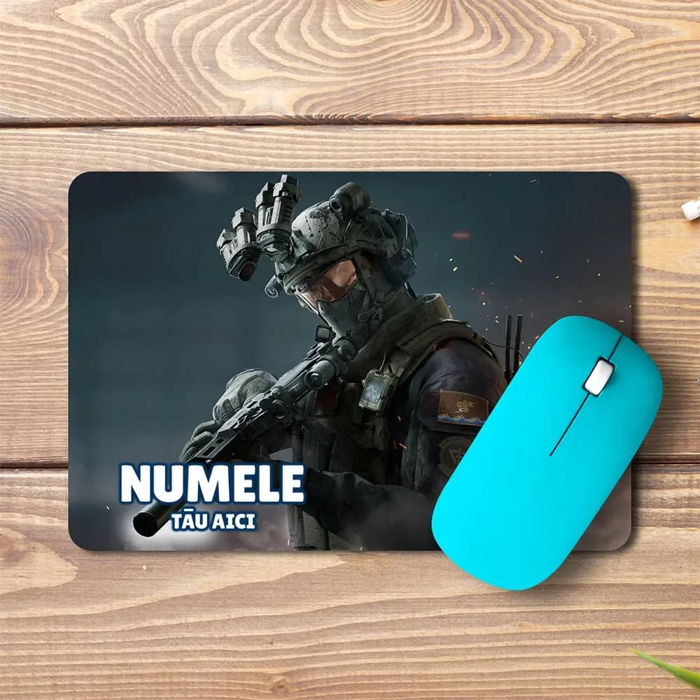 Mouse pad Delta Force personalizat cu numele – pad mouse anime 19x27 cm, 3mm, imprimare UV