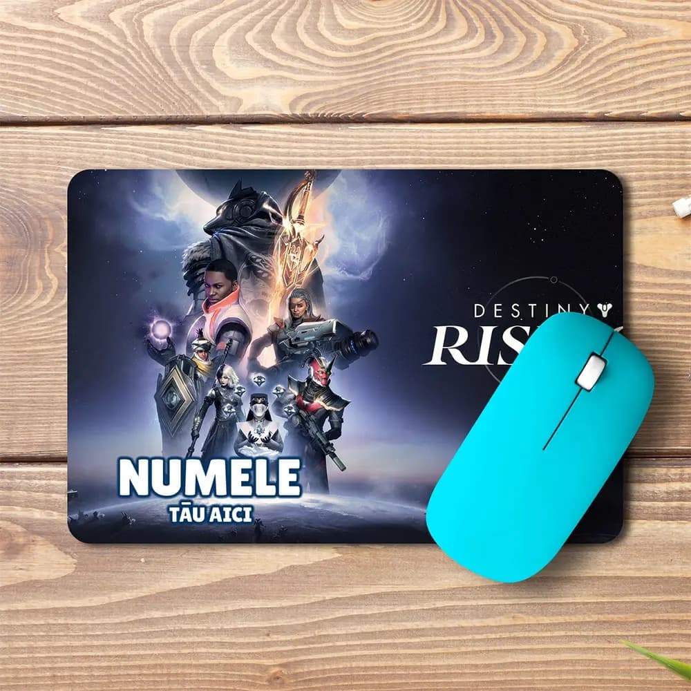 Mouse pad Destiny Rising personalizat cu numele – pad mouse anime 19x27 cm, 3mm, imprimare UV