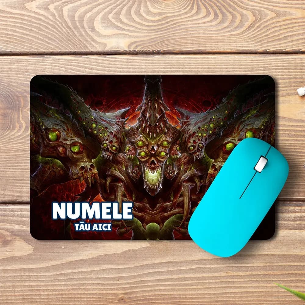 Mouse pad Diablo IV Belial’s Return personalizat cu numele - pad mouse anime 19x27 cm, 3mm, imprimare UV