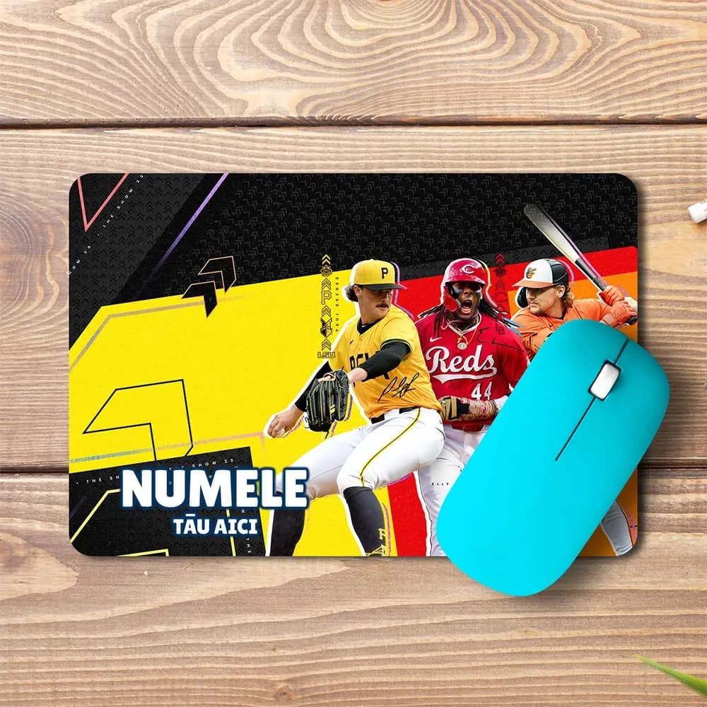 Mouse pad MLB The Show 25 personalizat cu numele - pad mouse anime 19x27 cm, 3mm, imprimare UV