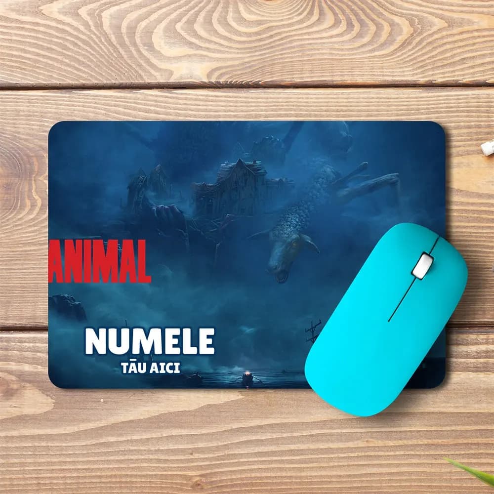 Mouse pad Reanimal personalizat cu numele - pad mouse anime 19x27 cm, 3mm, imprimare UV
