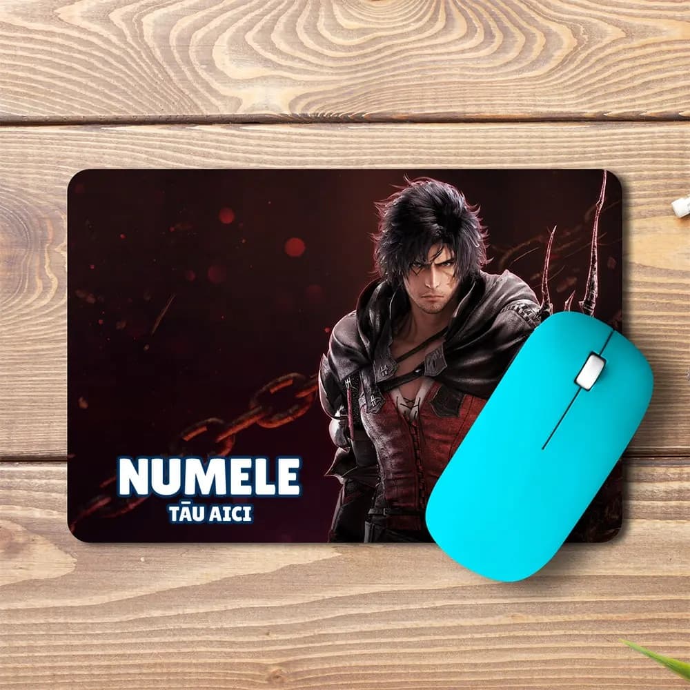 Mouse pad Tekken 8 personalizat cu numele - pad mouse anime 19x27 cm, 3mm, imprimare UV