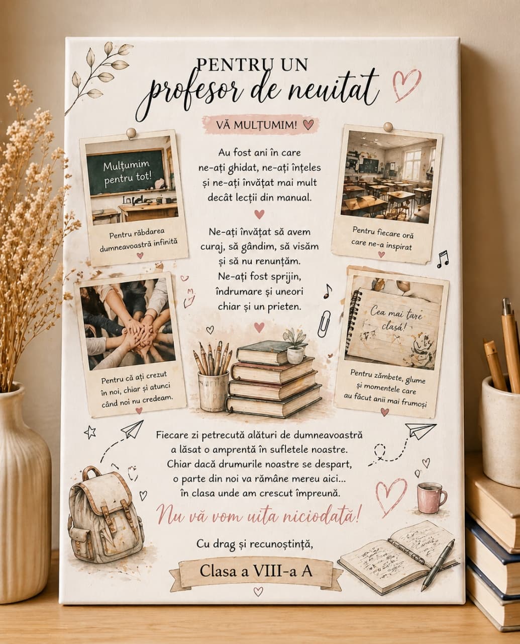Scrisoare personalizată pentru profesor – amintiri din clasă și momente care rămân în suflet