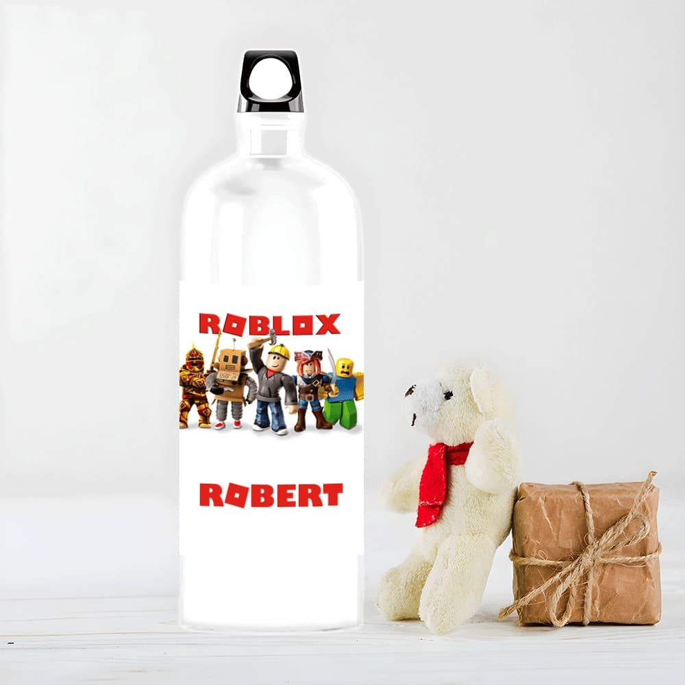 Sticlă de Apă Personalizată cu Roblox și Nume – Bidon Copii Gamer, Cadou Unic și Rezistent