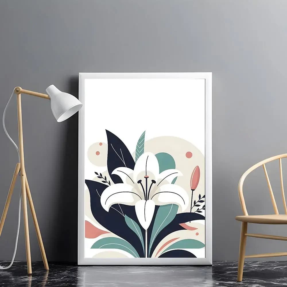 Tablou abstract floral decorativ pentru casă