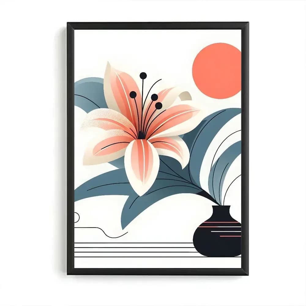 Tablou abstract floral elegant pentru dormitor