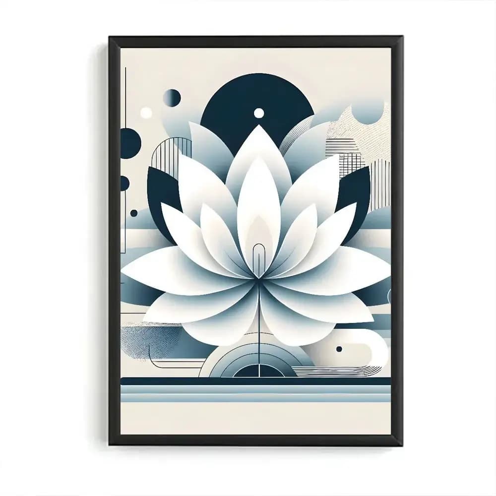 Tablou abstract floral în culori delicate pentru perete