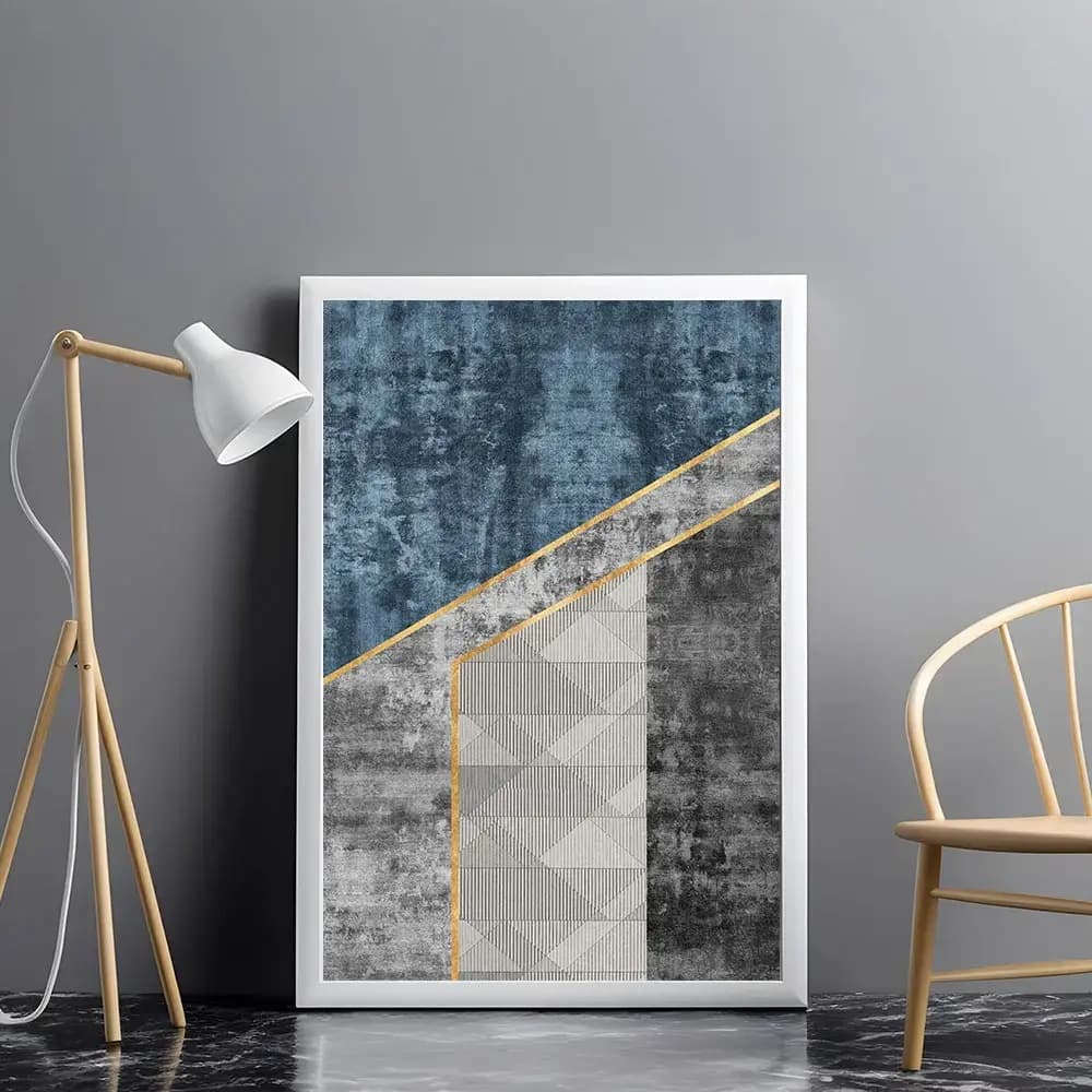 Tablou abstract geometric floral modern pentru living