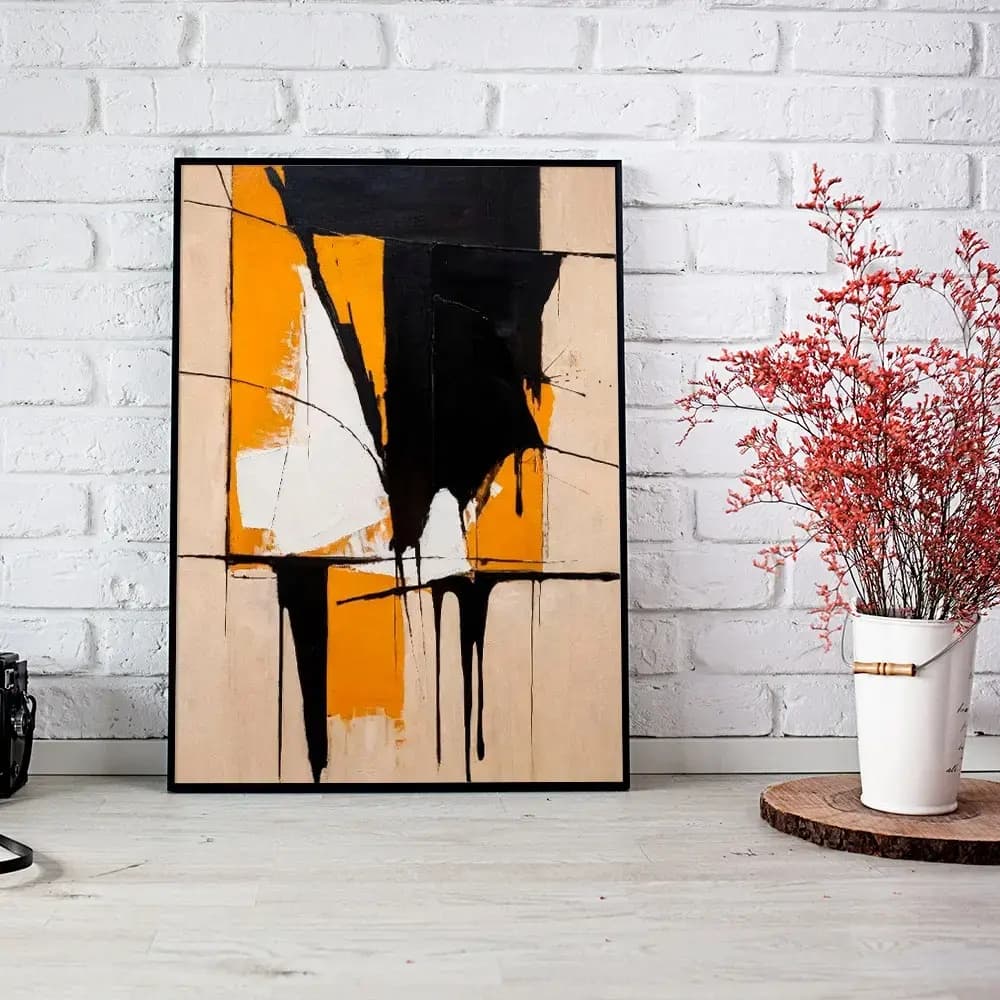 Tablou abstract modern artistic pe pânză pentru casă