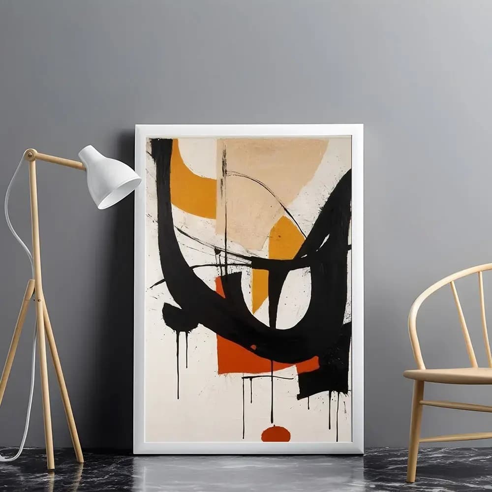 Tablou abstract modern cu texturi artistice pentru decor