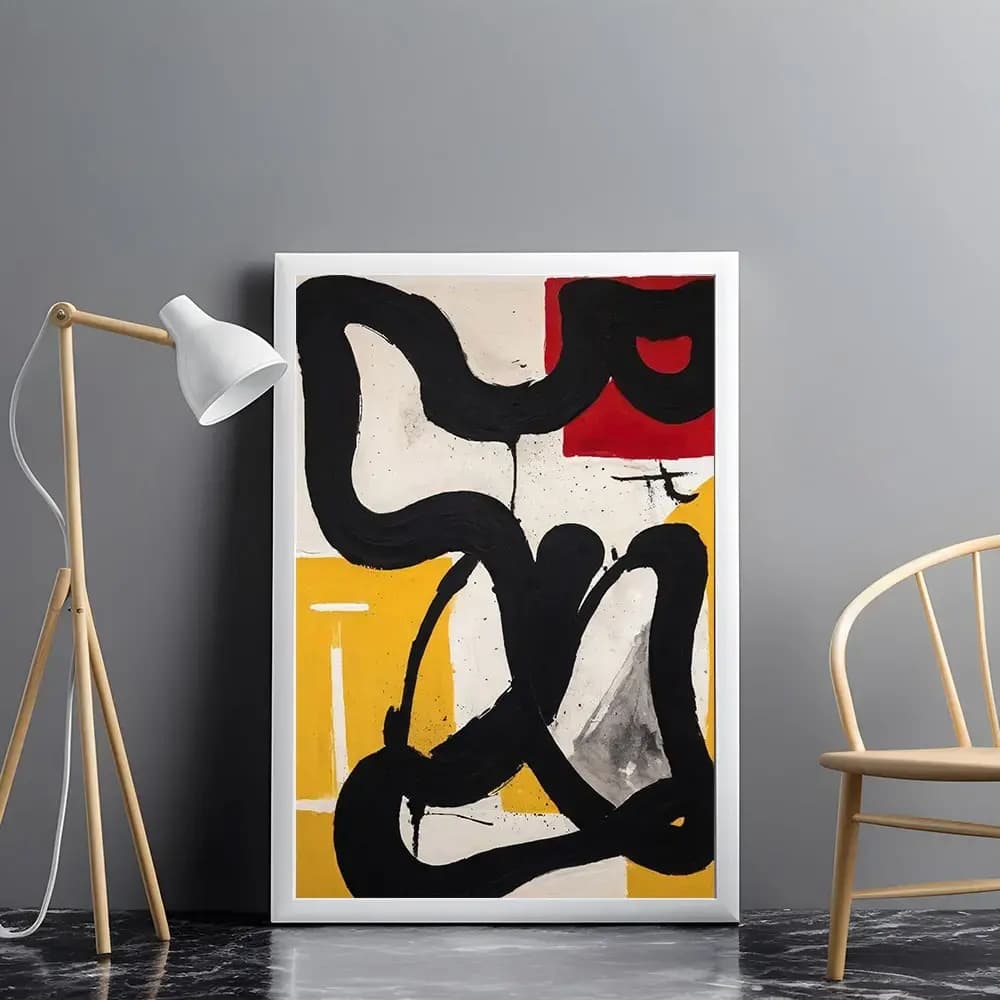 Tablou abstract modern în culori intense pentru perete