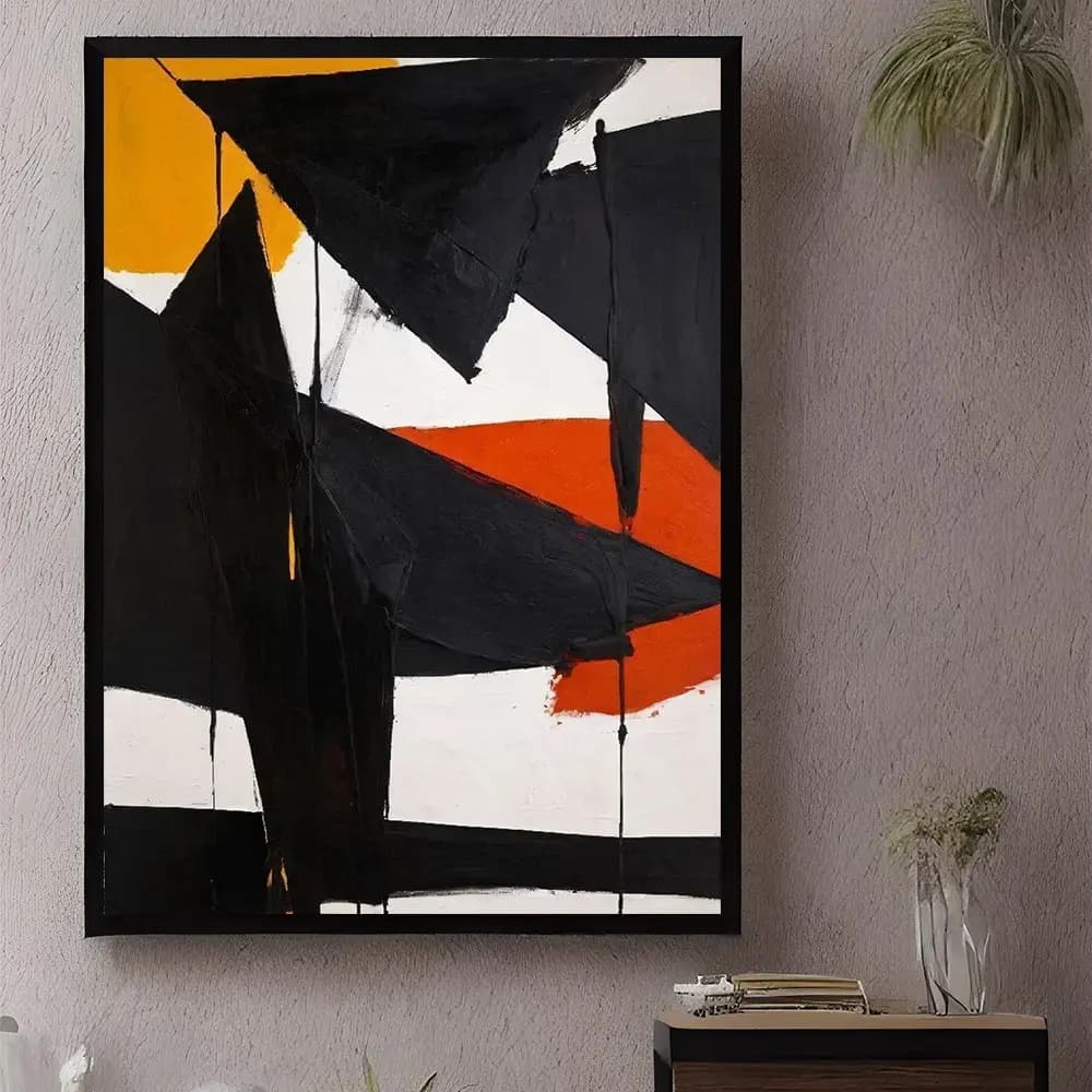 Tablou abstract modern în culori pastel pentru dormitor