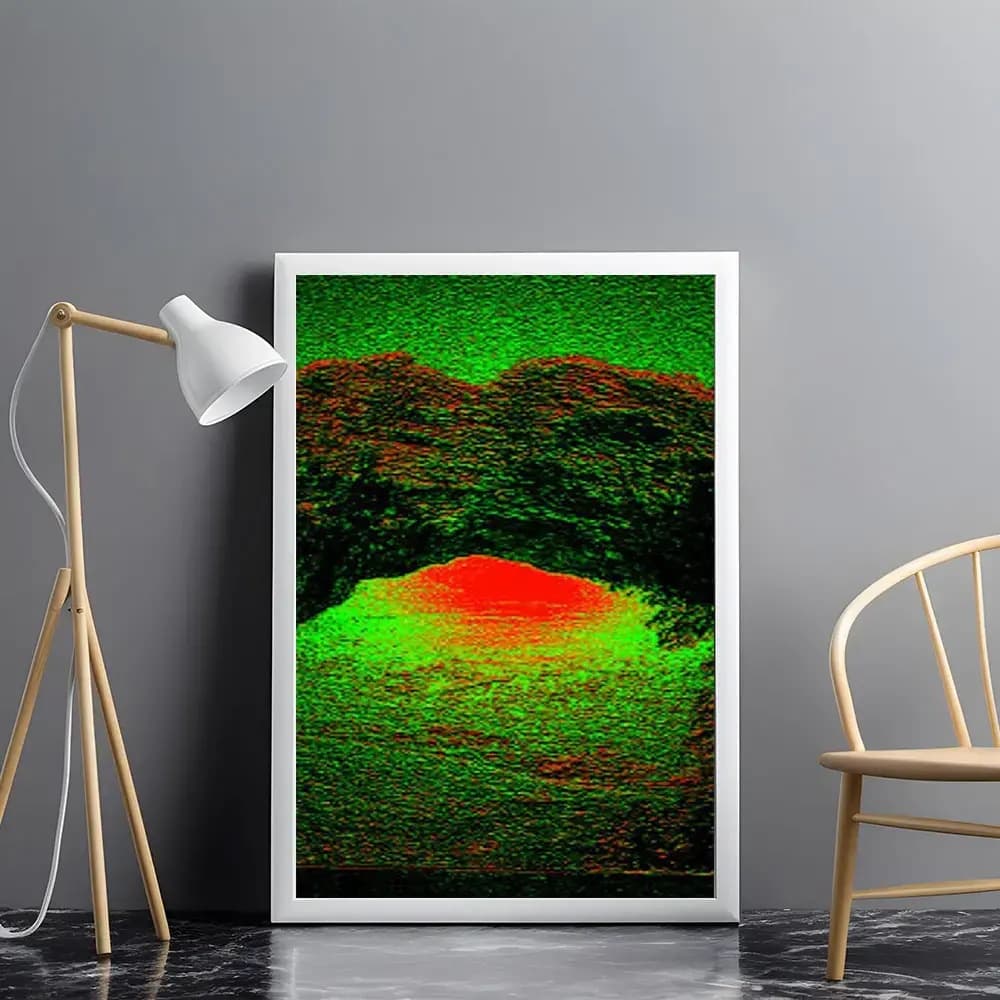 Tablou abstract modern în nuanțe calde