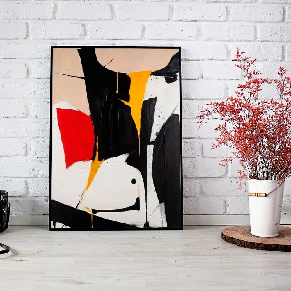 Tablou abstract modern pentru perete accent în living