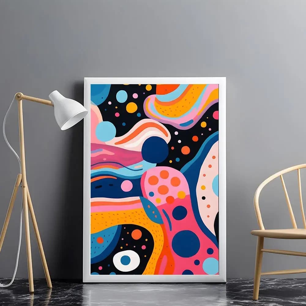 Tablou abstract pop art decorativ pentru living elegant