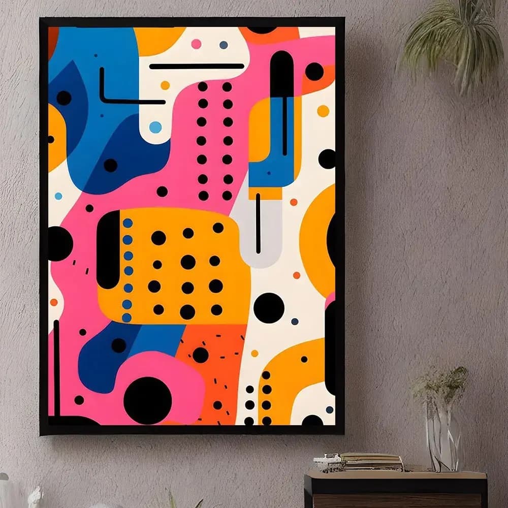 Tablou abstract pop art modern pentru living