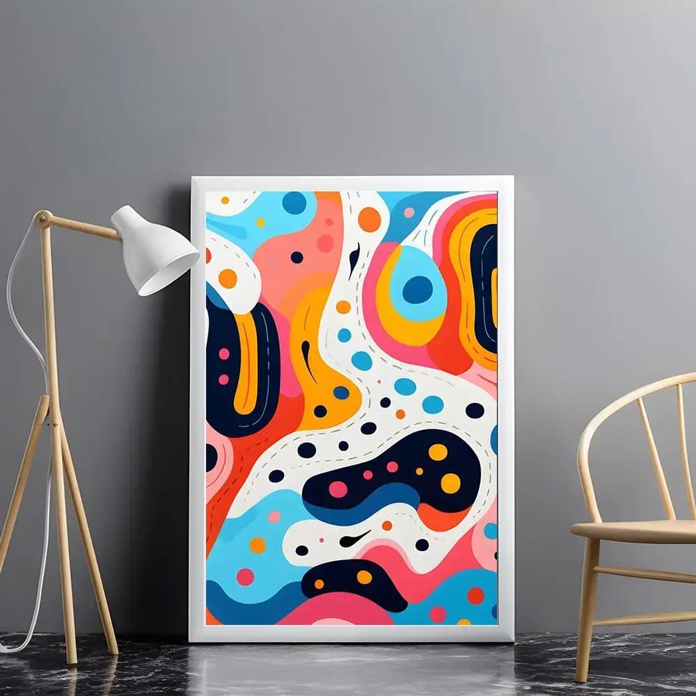 Tablou abstract pop art multicolor pentru casă