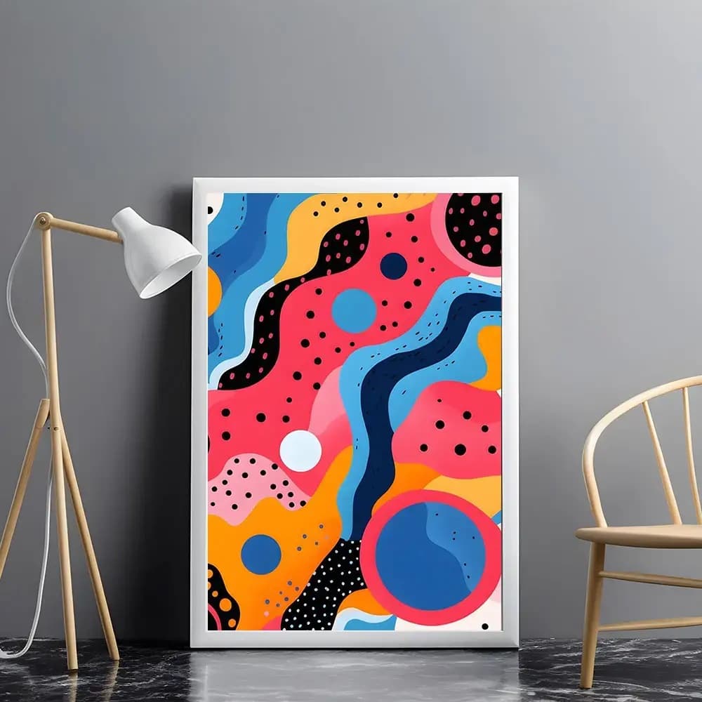 Tablou abstract pop art pe pânză pentru living
