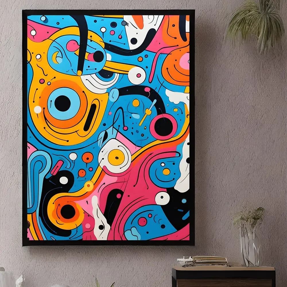 Tablou abstract pop art pentru decor modern