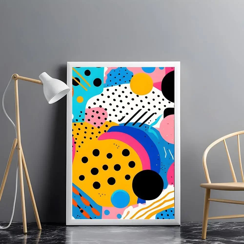 Tablou abstract pop art vibrant pentru decor interior