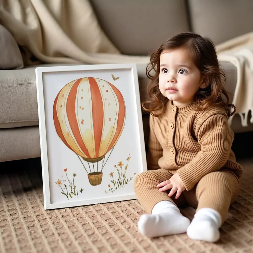 Tablou cu Ilustratii grafice - model Balon cu aer cald 01