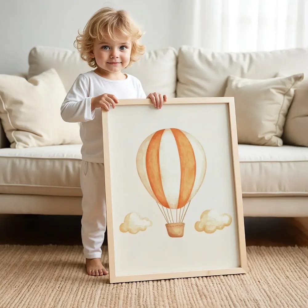 Tablou cu Ilustratii grafice - model Balon cu aer cald