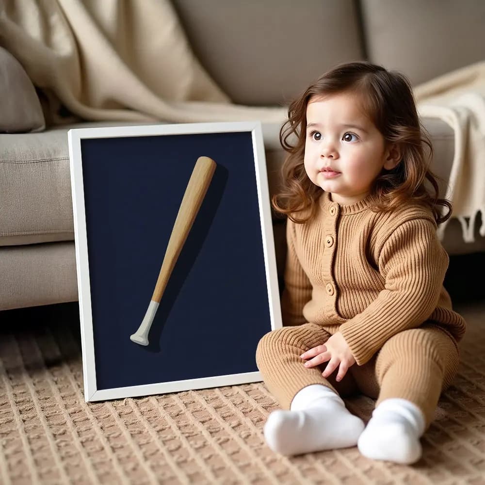 Tablou cu Ilustratii grafice - model Bâtă de Baseball