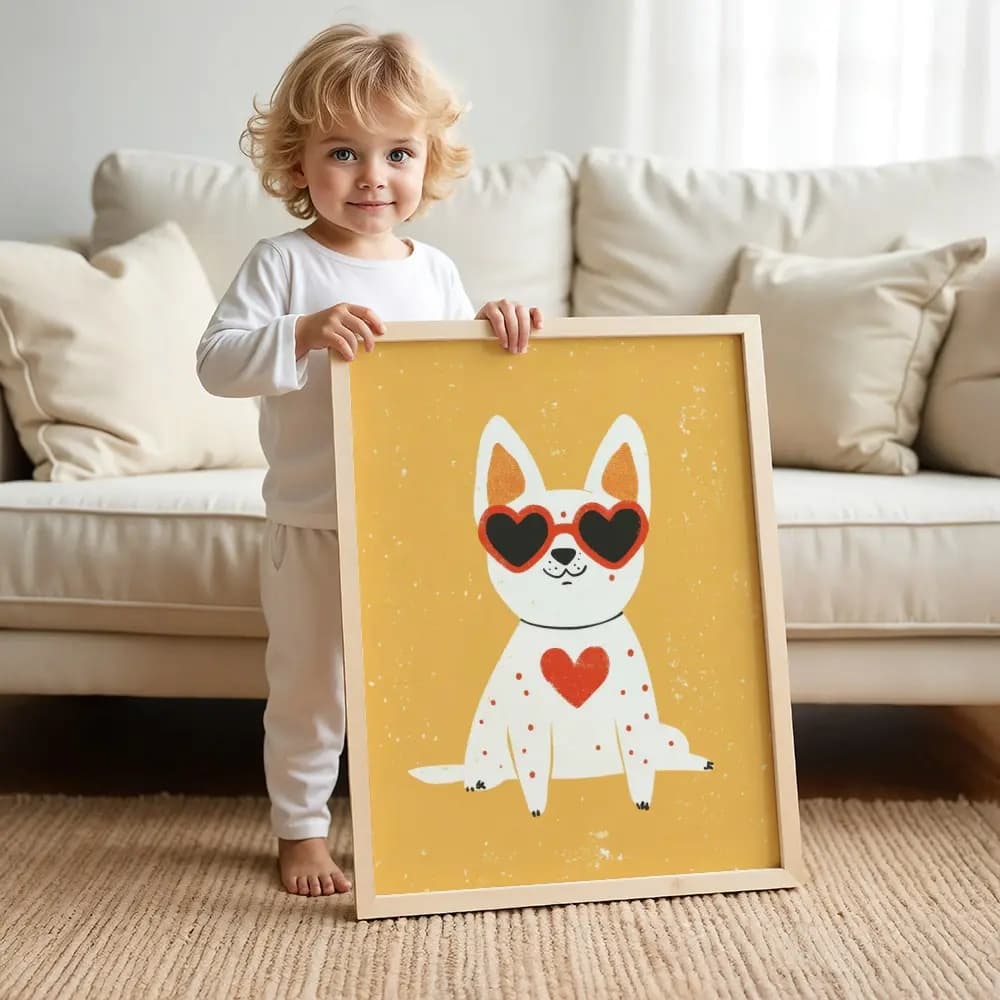 Tablou cu Ilustratii grafice - model Cățel 03