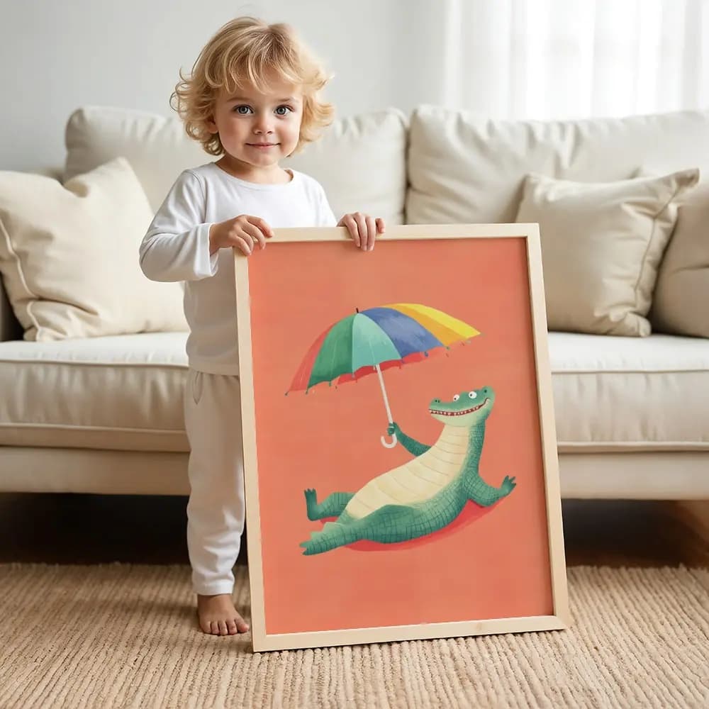 Tablou cu Ilustratii grafice - model Crocodil 01