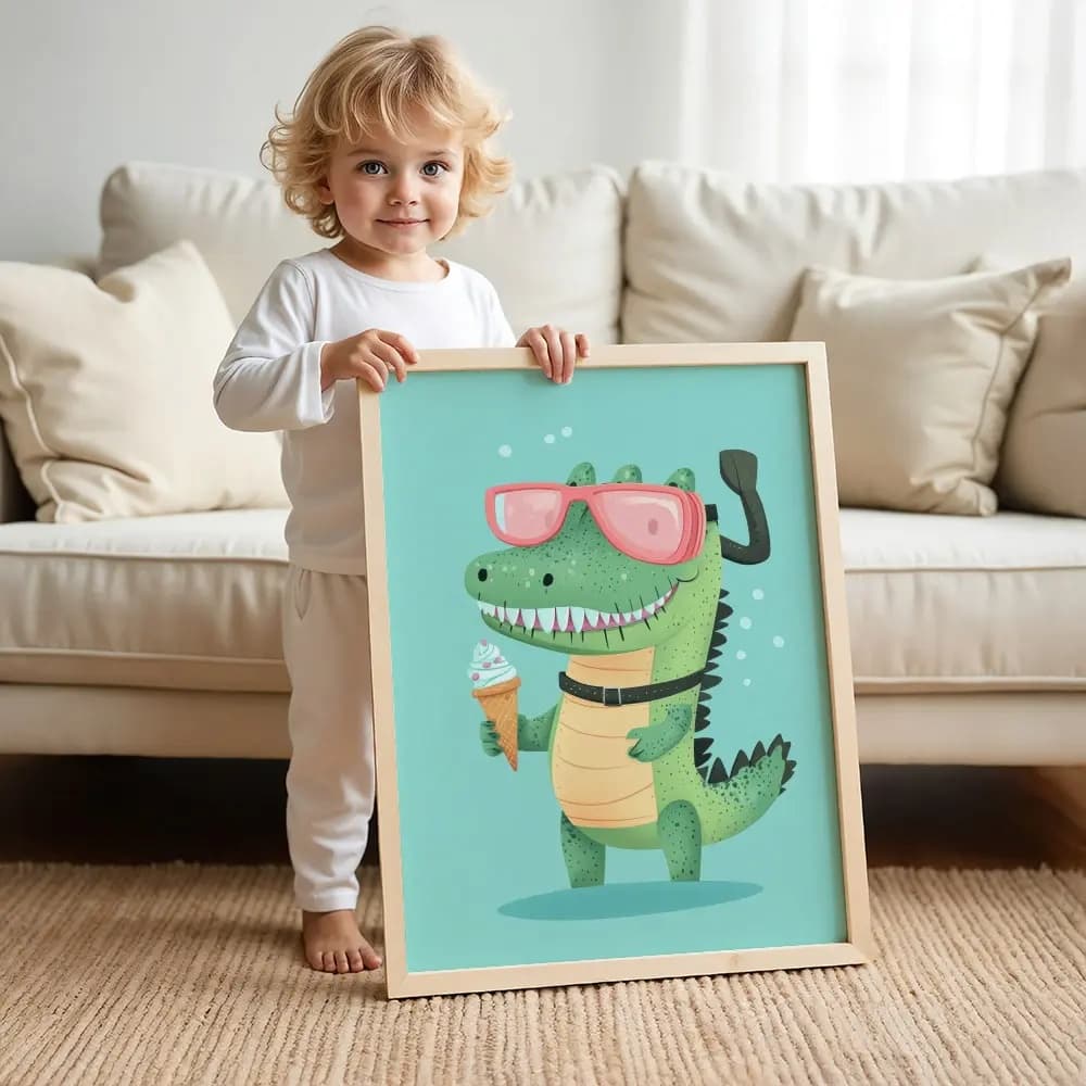 Tablou cu Ilustratii grafice - model Crocodil 02
