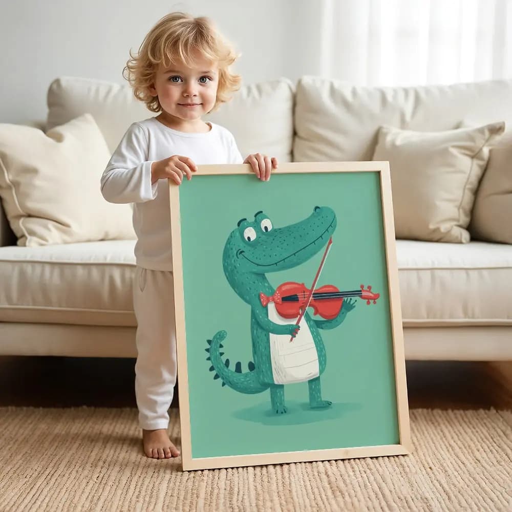 Tablou cu Ilustratii grafice - model Crocodil