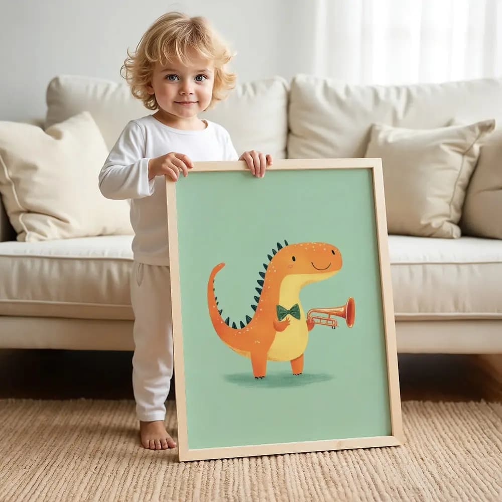Tablou cu Ilustratii grafice - model Dinozaur 01
