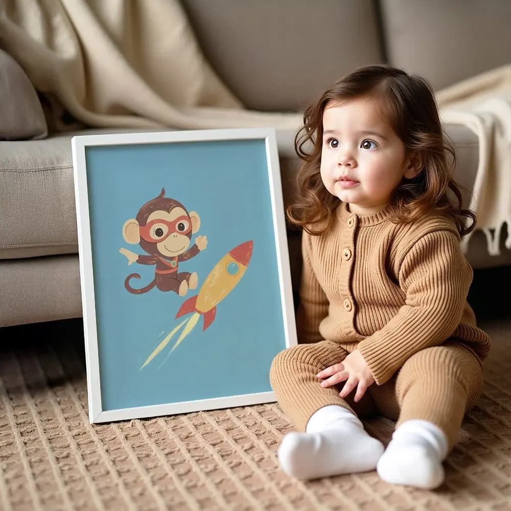 Tablou cu Ilustratii grafice - model Maimuțică