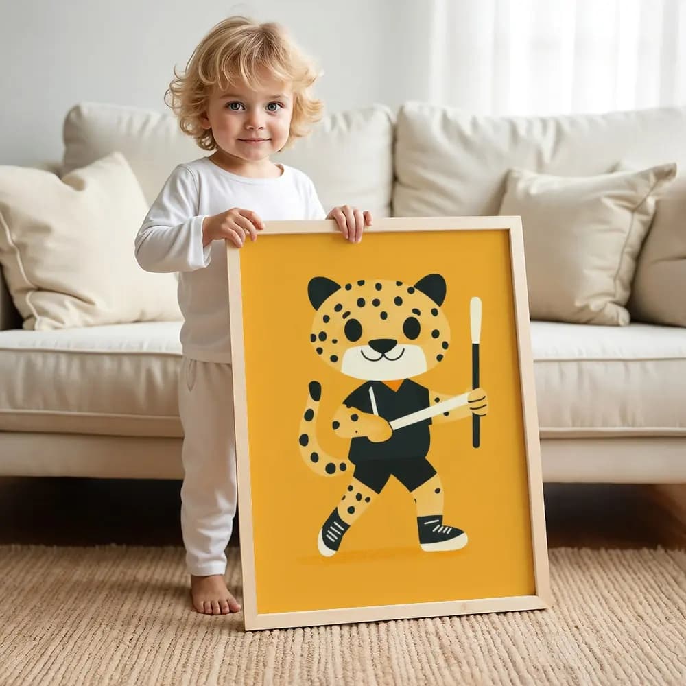 Tablou cu Ilustratii grafice - model Panteră 04