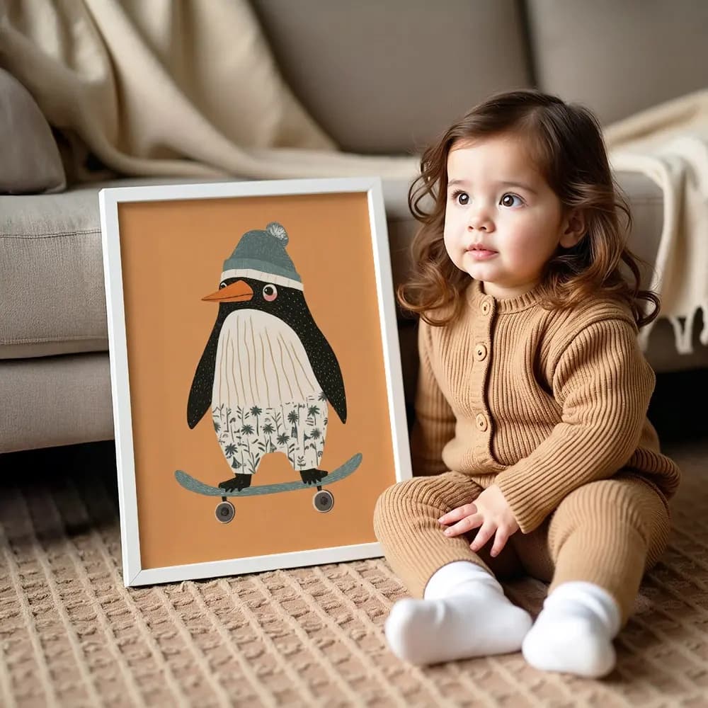 Tablou cu Ilustratii grafice - model Pinguin