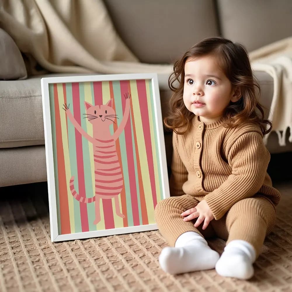 Tablou cu Ilustratii grafice - model Pisică 01