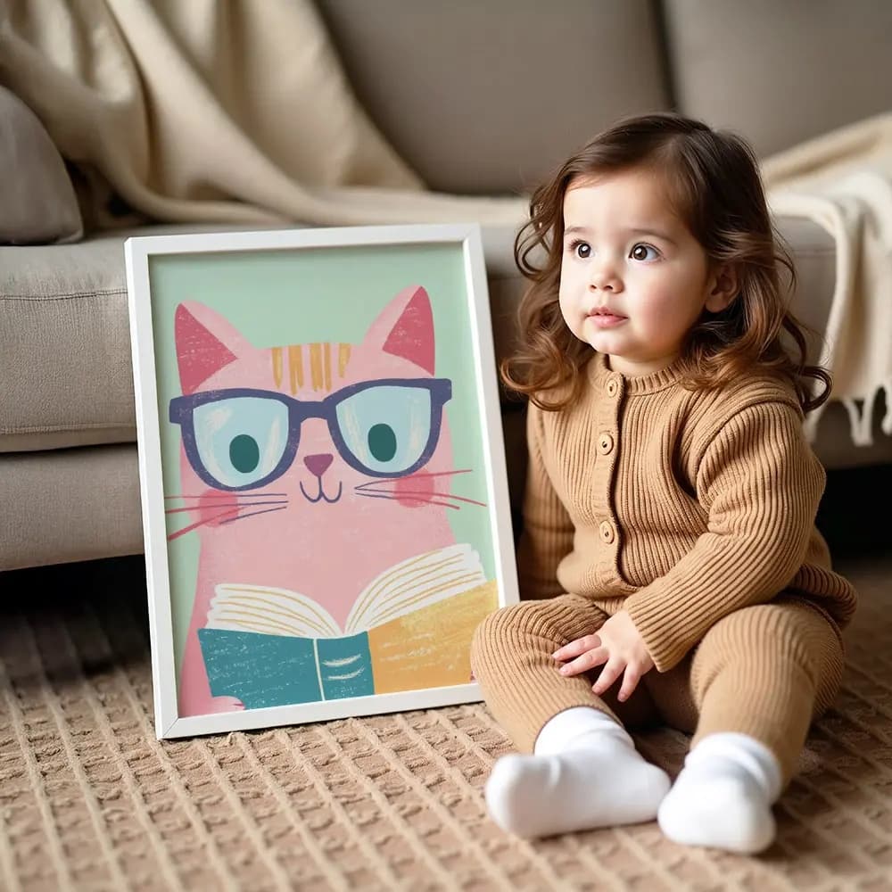 Tablou cu Ilustratii grafice - model Pisică 02