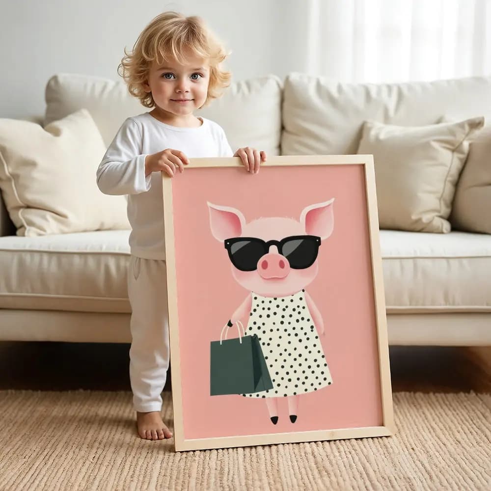 Tablou cu Ilustratii grafice - model Porcușor 01
