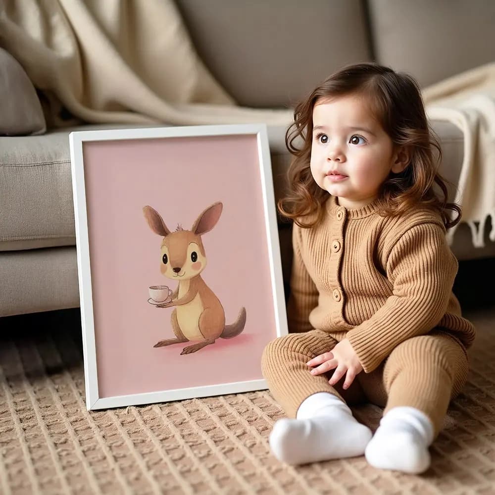 Tablou cu Ilustratii grafice - model Pui de Cangur