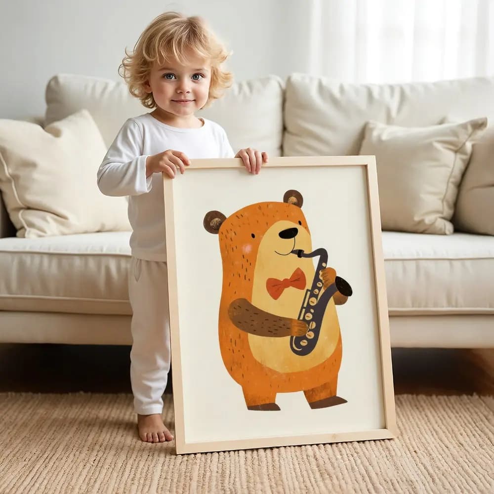 Tablou cu Ilustratii grafice - model Ursuleț 01